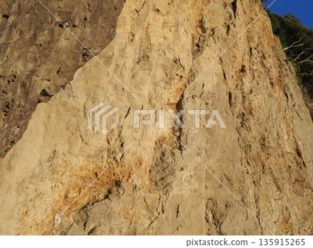 Texture: Sand and rock art. Natural art that transcends time and space. Copy space. 135915265