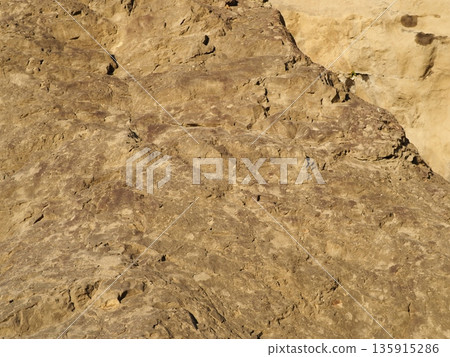 Texture: Sand and rock art. Natural art that transcends time and space. Copy space. 135915286