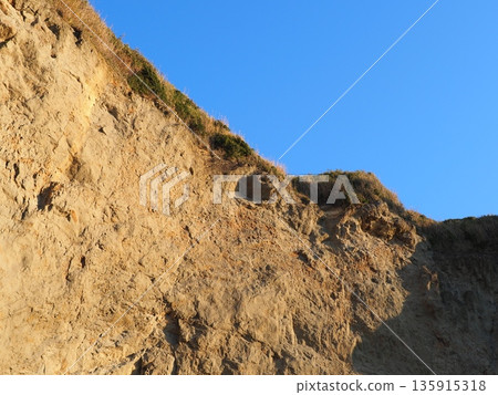 Texture: Sand and rock art. Natural art that transcends time and space. Copy space. 135915318