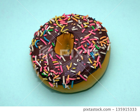 Chocolate glazed donut pastry dessert Chocolate glazed donut pastry dessert 135915333