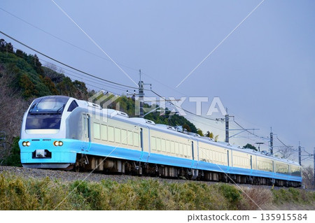 [JR東日本E653系列/清新日立色彩]成田線：安治至下沙松崎 135915584