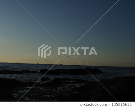 Dry Earth Texture - Stone and Sand Art - Artwork Found on the Coast - Copy Space of the Sea and Coast 135915633