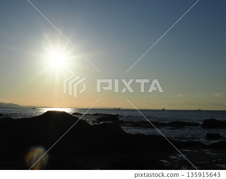 Dry Earth Texture - Stone and Sand Art - Artwork Found on the Coast - Copy Space of the Sea and Coast 135915643