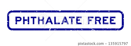 Grunge blue phthalate free word square rubber seal stamp on white background Grunge blue phthalate free word square rubber seal stamp on white background 135915797