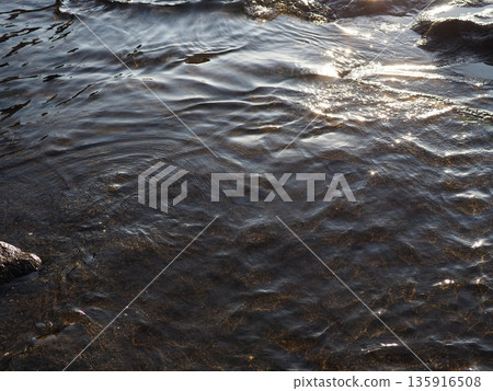 Art on the surface of water. A miracle in every moment. Copy space. Texture. Art woven by nature. Art on the surface of water. A miracle in every moment. Copy space. Texture. Art woven by nature. 135916508