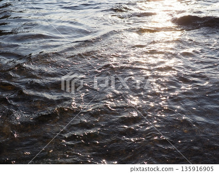 Art of light reflected on the water surface. Copy space. Water art background. Art of a moment. Cherish that moment. Art of light reflected on the water surface. Copy space. Water art background. Art of a moment. Cherish that moment. 135916905