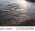 Art of light reflected on the water surface. Copy space. Water art background. Art of a moment. Cherish that moment. 135916996