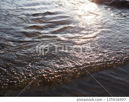 Art of light reflected on the water surface. Copy space. Water art background. Art of a moment. Cherish that moment. Art of light reflected on the water surface. Copy space. Water art background. Art of a moment. Cherish that moment. 135916997