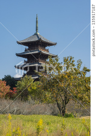日本岡山縣總社市備中國分寺的五重塔 135917187
