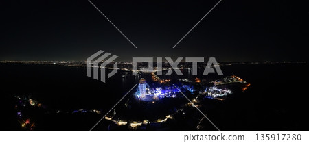 Enoshima night view from the sea side - Sea Candle panoramic photo 135917280