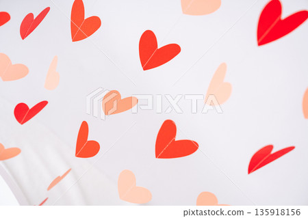 Seamless heart pattern on light background. Romantic love backdrop for Valentines Day, wedding designs, greeting cards and social media visuals Seamless heart pattern on light background. Romantic love backdrop for Valentines Day, wedding designs, greeting cards and social media visuals 135918156