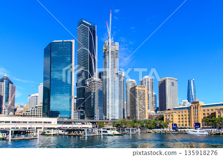 A beautiful view of Circular Quay in Sydney 135918276