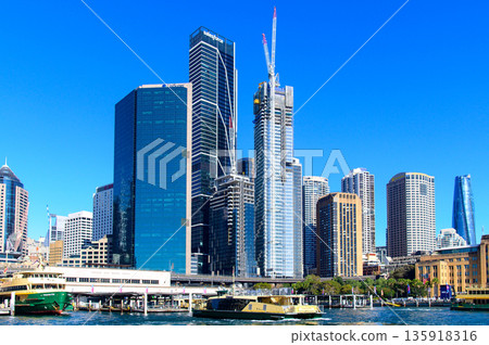 A beautiful view of Circular Quay in Sydney A beautiful view of Circular Quay in Sydney 135918316