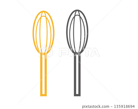 Set of whisk icon illustrations Set of whisk icon illustrations 135918694