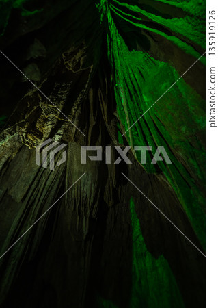 Stalactites in Ikura Cave, Ikura, Niimi City, Okayama Prefecture, Japan 135919126