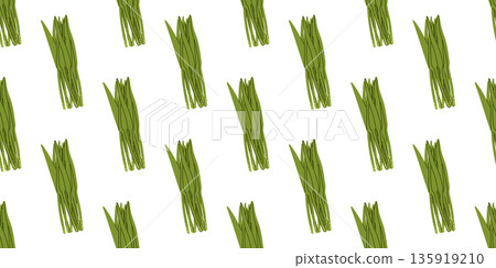 Wild Garlic Ramsons Seamless Pattern Wild Garlic Ramsons Seamless Pattern 135919210