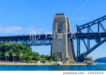 Beautiful scenery of the famous Sydney Harbour Bridge in Australia Beautiful scenery of the famous Sydney Harbour Bridge in Australia 135919358