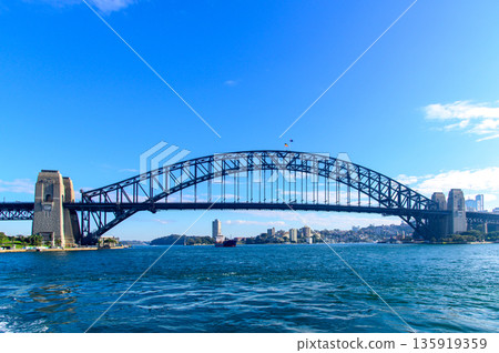 Beautiful scenery of the famous Sydney Harbour Bridge in Australia Beautiful scenery of the famous Sydney Harbour Bridge in Australia 135919359