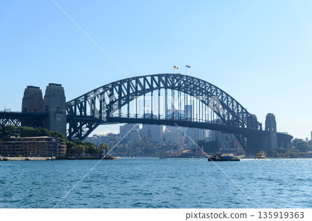 Beautiful scenery of the famous Sydney Harbour Bridge in Australia 135919363