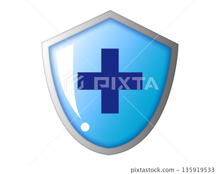 Simple shield icon illustration material Simple shield icon illustration material 135919533