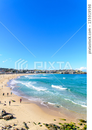 Beautiful scenery of the famous Bondi Beach near Sydney, Australia Beautiful scenery of the famous Bondi Beach near Sydney, Australia 135919598