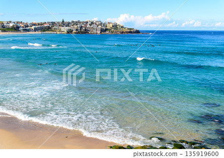 Beautiful scenery of the famous Bondi Beach near Sydney, Australia Beautiful scenery of the famous Bondi Beach near Sydney, Australia 135919600