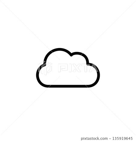 簡單的彩色天氣圖示 雲 多雲 簡單的彩色天氣圖示 雲 多雲 135919645