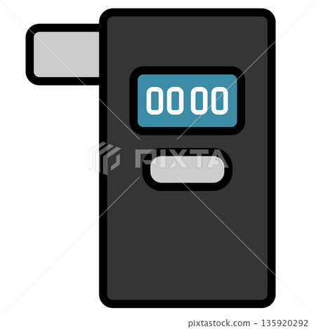 Alcohol detector | Simple and minimal icon illustration Alcohol detector | Simple and minimal icon illustration 135920292