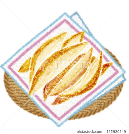French fries with skin on in a colander 135920549