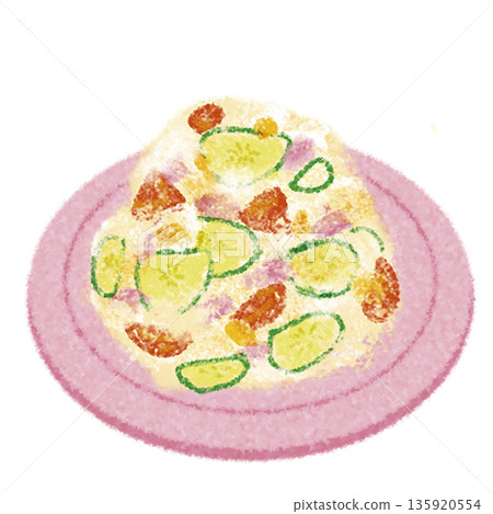 Potato salad on a plate Potato salad on a plate 135920554