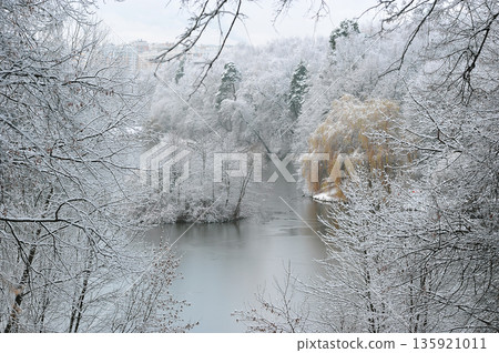 landscape in Tsaritsyno Park in Moscow landscape in Tsaritsyno Park in Moscow 135921011