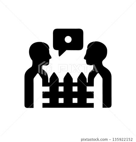 Respectful Neighborly Communication Icon 135922152