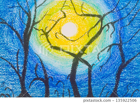 Moon Night Art Original Moon Night Art Original 135922506