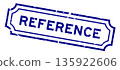 Grunge blue reference word rubber seal stamp on white background 135922606
