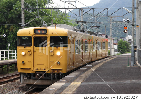 [JR-V] 白備線 115系列車 (單人車廂：岡山⇔新見) 135923327