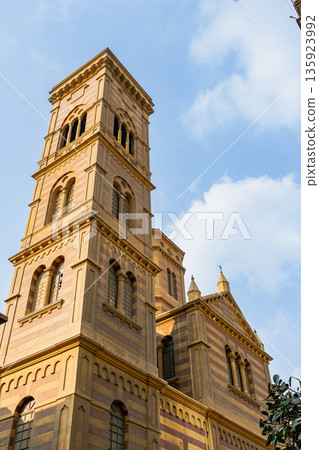 Big colorful church in the coptic Cairo, Egypt Big colorful church in the coptic Cairo, Egypt 135923992
