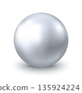 Chrome, silver or aluminum  3d sphere. 135924224