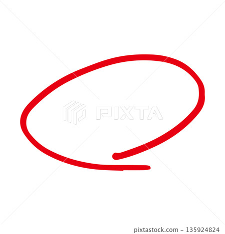Red pen circle circle 135924824