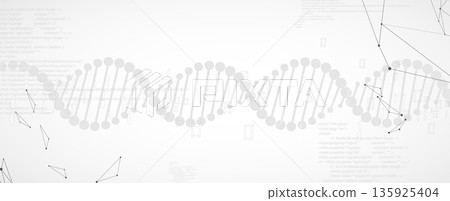 Futuristic genome, DNA strands, connected neural web, science wallpaper Futuristic genome, DNA strands, connected neural web, science wallpaper 135925404