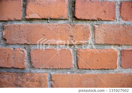 Old red brick wall texture background Old red brick wall texture background 135927002