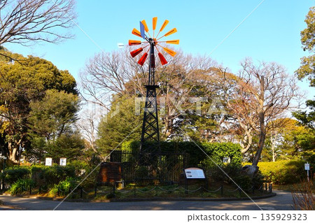 A replica of a windmill used to pump water from a well in the Franceyama area of Minato Mirai Park A replica of a windmill used to pump water from a well in the Franceyama area of Minato Mirai Park 135929323