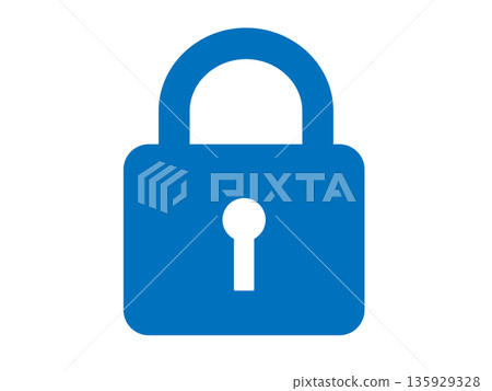 Padlock symbol (locked key icon) 135929328