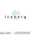 Stunning iceberg mountain logo symbolizing strength purity adventure 135929345