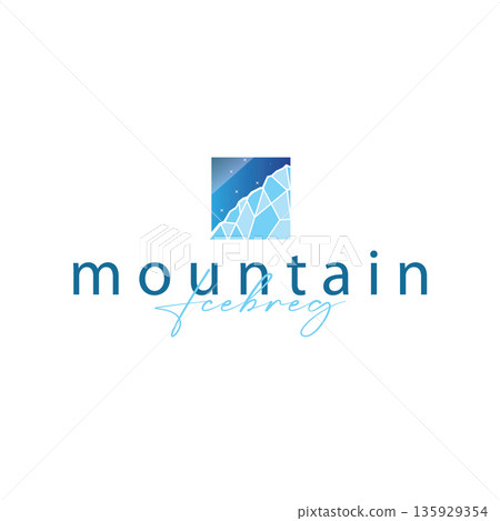 Timeless iceberg mountain logo built for global brand 135929354