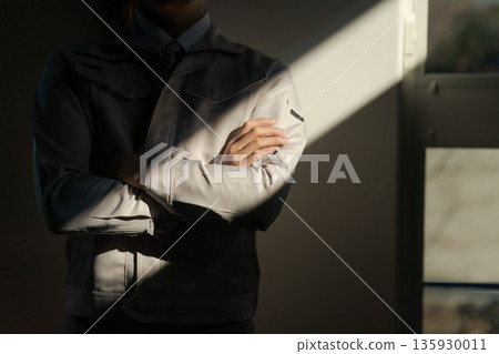 Male body parts in work clothes 135930011