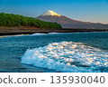 Morning waves and Mt. Fuji seen from Miho no Matsubara 135930040