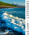 Waves crashing on Miho no Matsubara and Mount Fuji 135930043