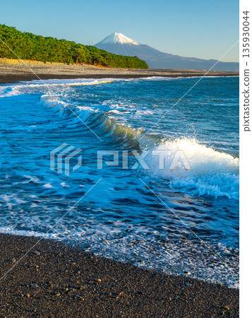 Mount Fuji as seen from the shore of Miho no Matsubara Mount Fuji as seen from the shore of Miho no Matsubara 135930044