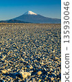 Mount Fuji on the gravel of Miho Beach 135930046