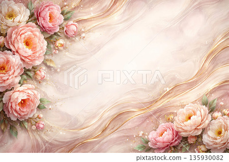 A gorgeous and luxurious flower background illustration 135930082